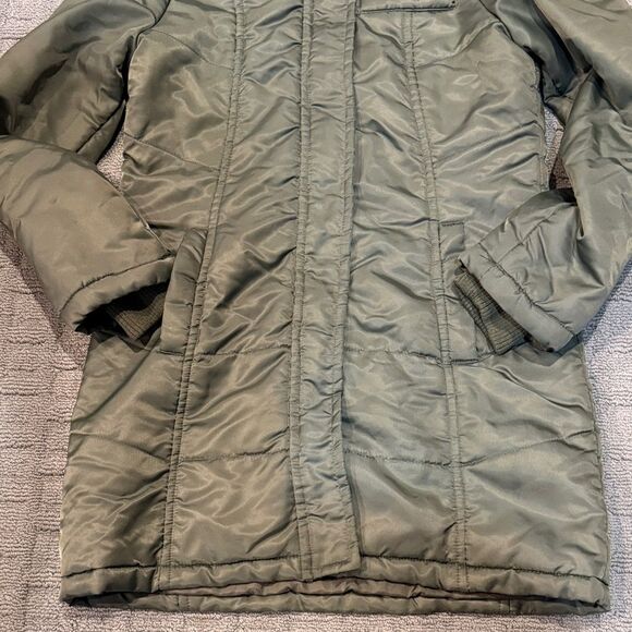 Hooded Billabong Green Faux Fur Trim Removable Hood Women's Size Large - Picture 4 of 8